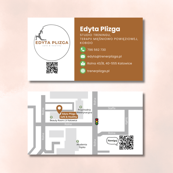 Wizytówka dla trenera personalnego